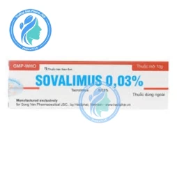 Sovalimus 0,03% 10g - Thuốc mỡ trị chàm thể tạng hiệu quả